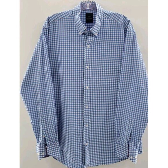 Mens Tailorbyrd Collection Cotton Button Down Long Sleeve  Colorful Plaid L‎ - Picture 1 of 9